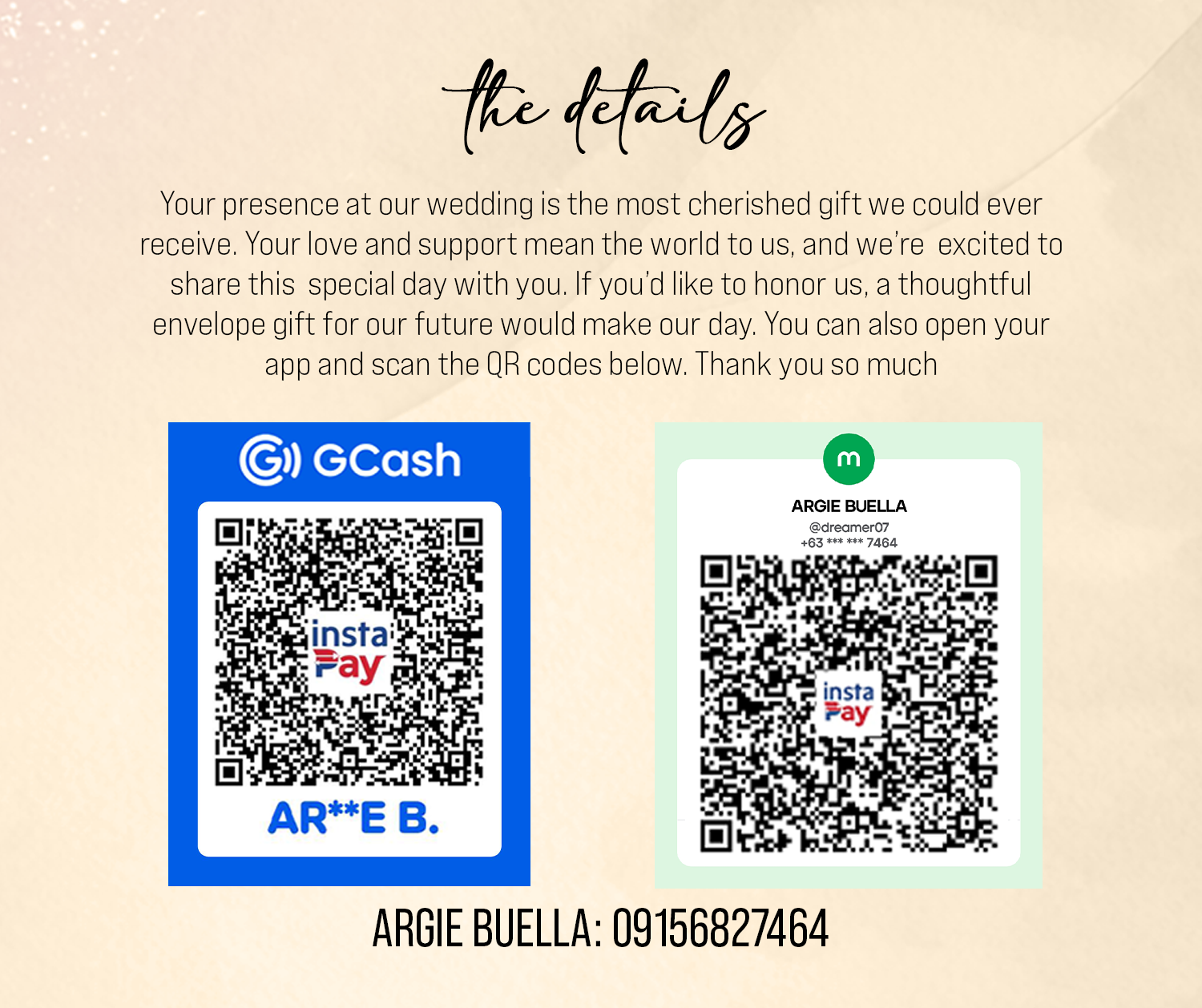 Original GCash QR code for Argie Buella